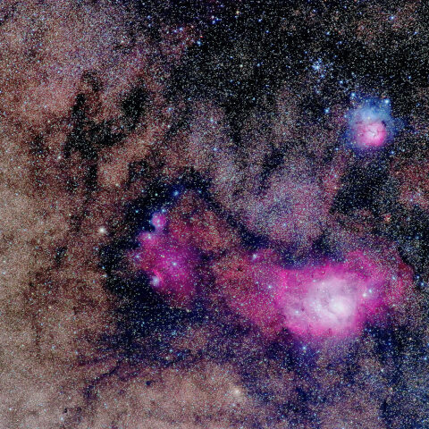 M8とM20散光星雲