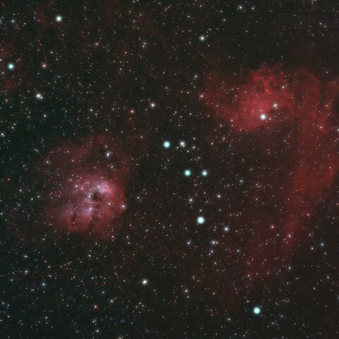 浜松市から　勾玉星雲 IC405,IC410