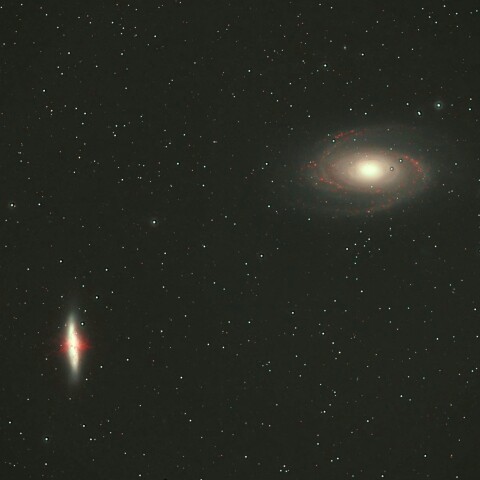東京都奥多摩から　ボーデの銀河　M81、M82