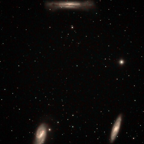 東京都奥多摩から　しし座三つ子銀河