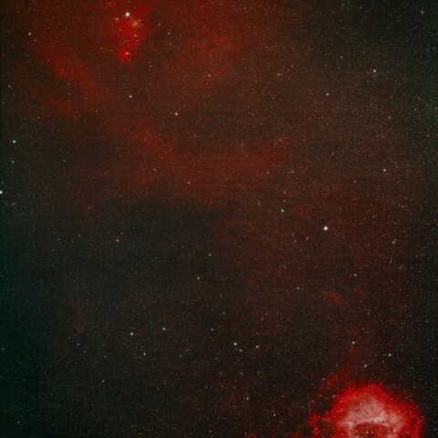 東京都板橋区から　バラ星雲からクリスマスツリー星団