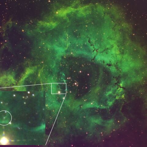 東京都板橋区から　バラ星雲のハービック・ハロー