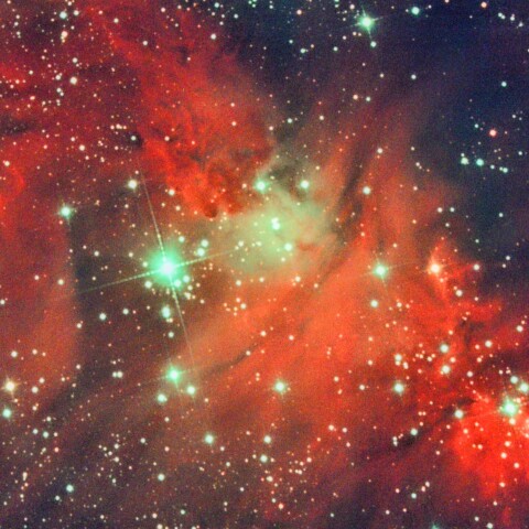 奥多摩湖から　コーン星雲と狐の毛皮