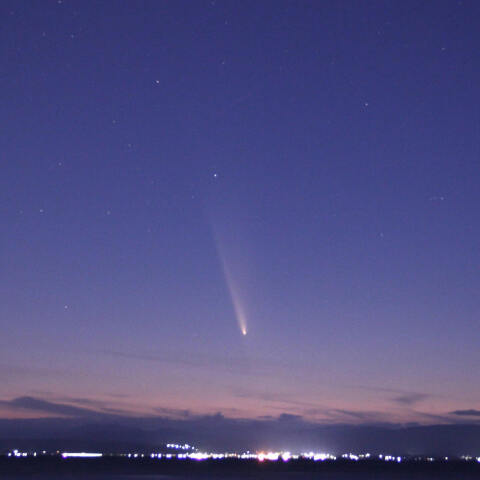 13日の柴金山・アトラス彗星