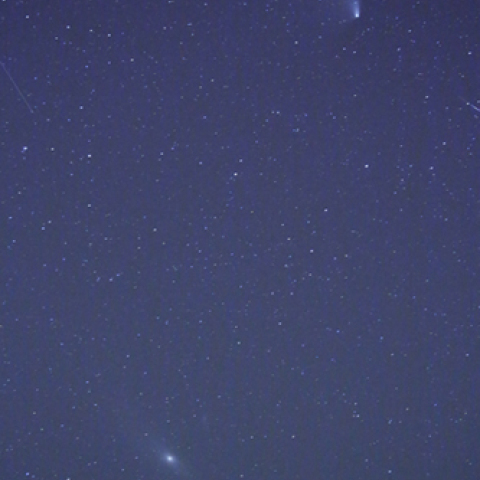 パンスターズ彗星+アンドロメダ銀河