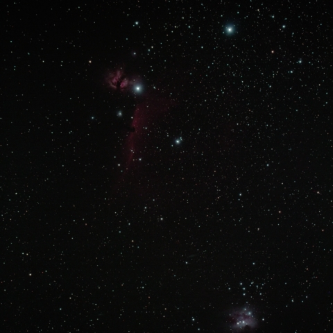 オリオン中心部の星雲