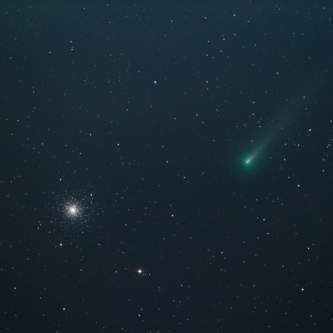 レナード彗星（C/2021 A1）と　Ｍ１３