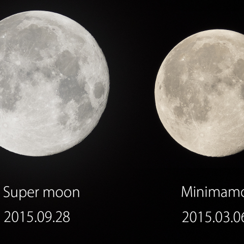 スーパームーンとミニマムーン