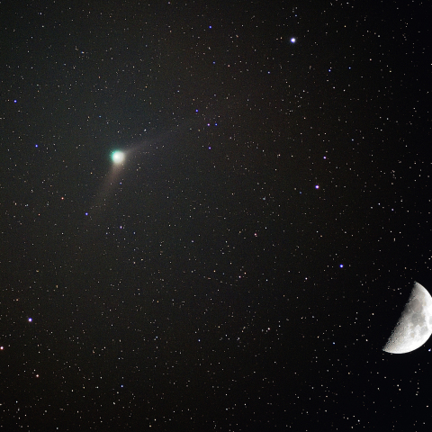 カタリナ彗星と月の大きさ比較