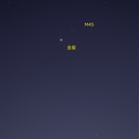 Venus-M45-Mercury_2023-0410-1907