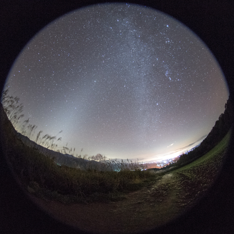 冬の天の川と黄道光