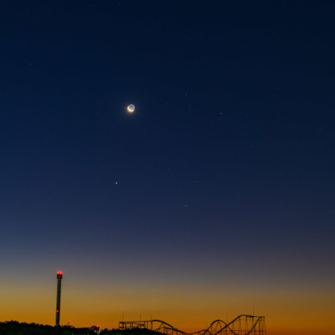 金星・月・木星の接近