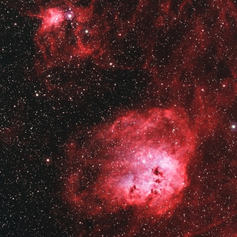 ぎょしゃ座 散光星雲 IC410 と IC417