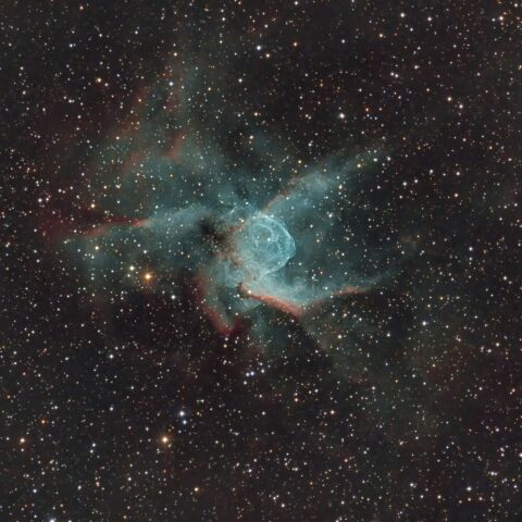 NGC2359 トールのかぶと星雲（おおいぬ座 散光星雲）（再処理）