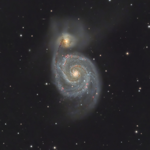 M51 子持ち銀河（りょうけん座 渦巻銀河）