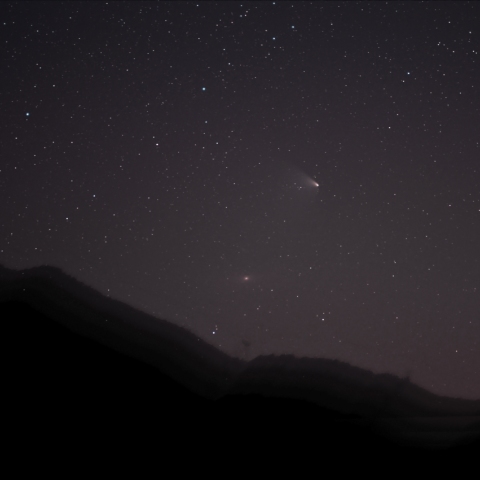 パンスターズ彗星　アンドロメダ銀河に接近