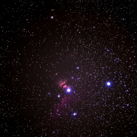 オリオン座三ツ星付近