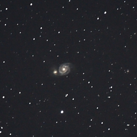 子持ち銀河 M51 腕の先にNGC5195