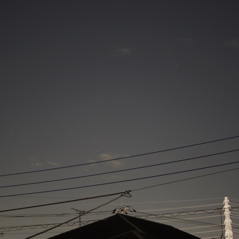 市街地からの紫金山・アトラス彗星2