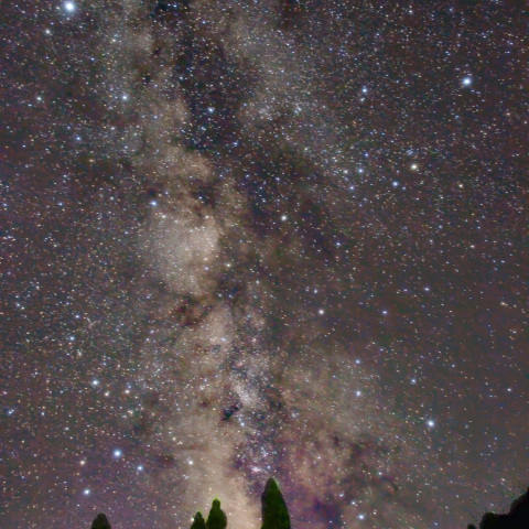 小国の星空②　ーいて座からわし座にかけての銀河ー