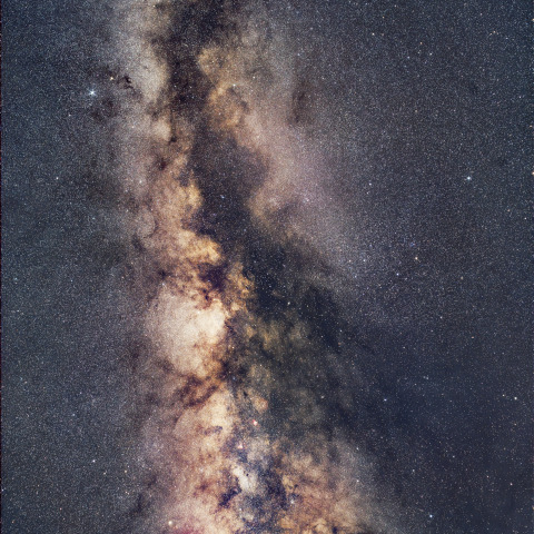 小国の星空③　ーいて座からわし座にかけての銀河ー