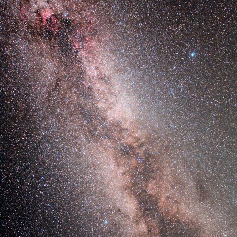 夏の大三角と銀河