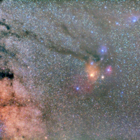 さそり座頭部と銀河