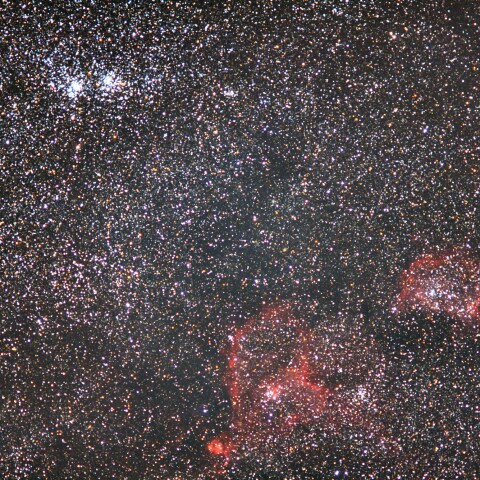ペルセウス座二重星団とIC1805・IC1848