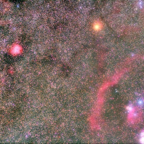 オリオン座からバラ星雲への銀河と星雲