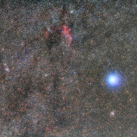 シリウスと周辺の星雲星団