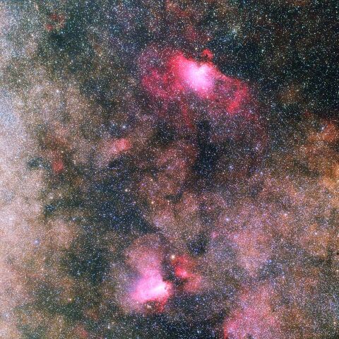 M16・M17と周辺銀河