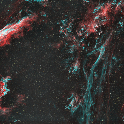 網状星雲 HOO画像