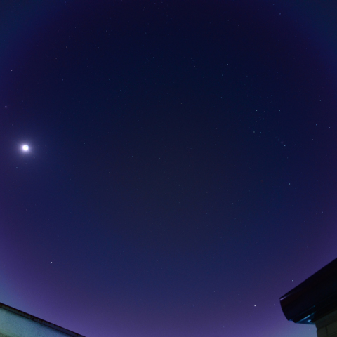 冬の大三角・月・木星