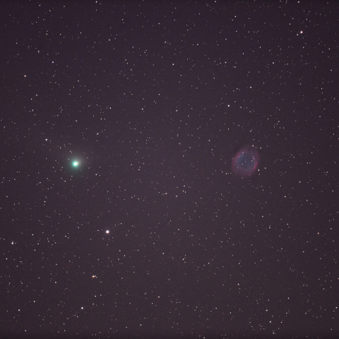 パンスターズ彗星と螺旋状星雲