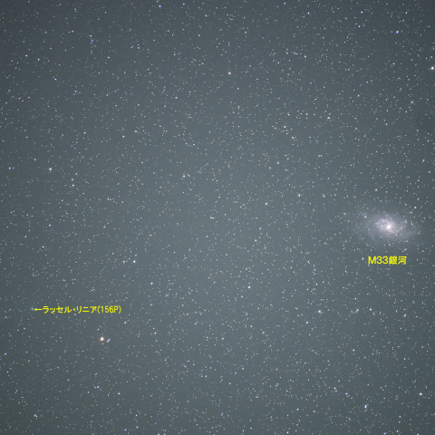 ラッセル・リニア彗星とM33銀河の接近