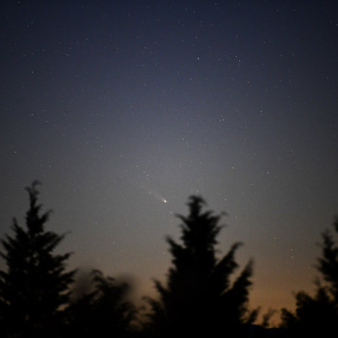 沈むレナード彗星