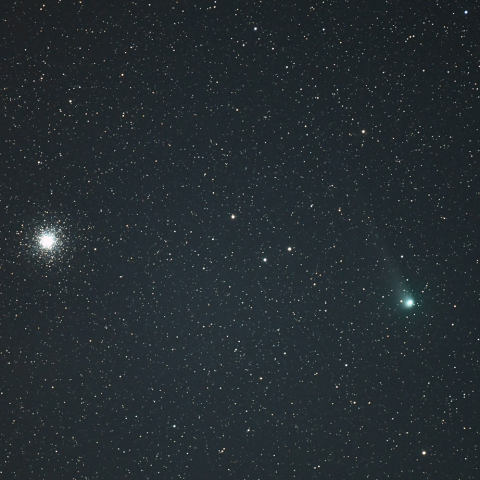 パンスターズ 彗星 C/2017 K2と球状星団M10の接近