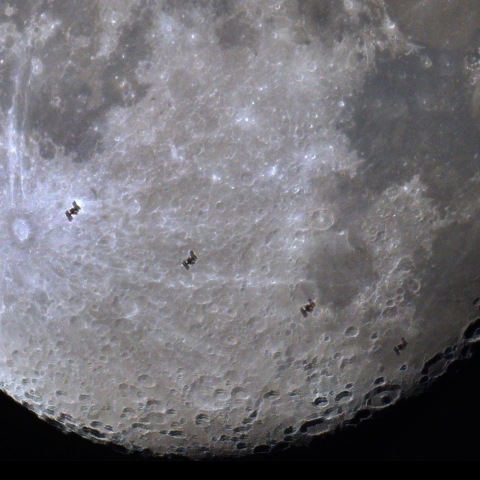 ISS PASSING MOON