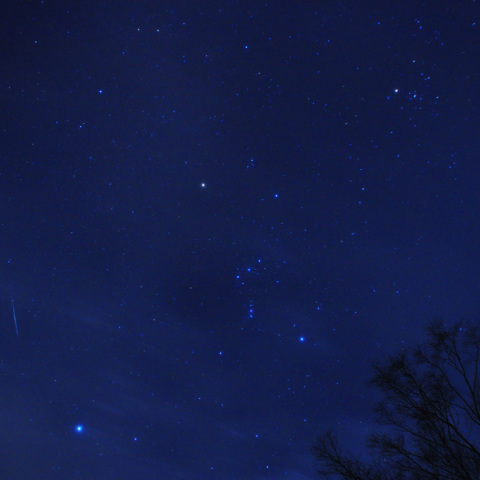 ふたご座流星群-北海道支笏湖