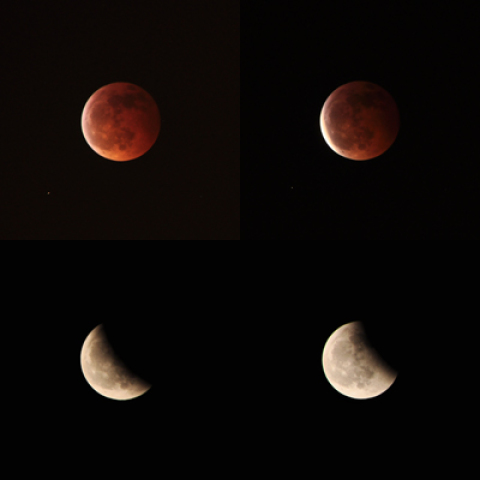 皆既月食　光の動き