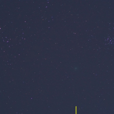 鎌倉材木座海岸で撮影した46P/Wirtanen彗星