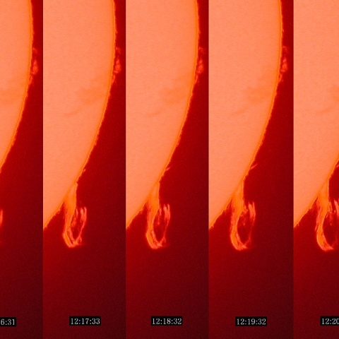 1/5 プロミネンスの変化(拡大撮影)