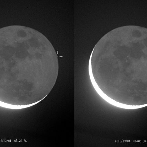 地球照と食星出現