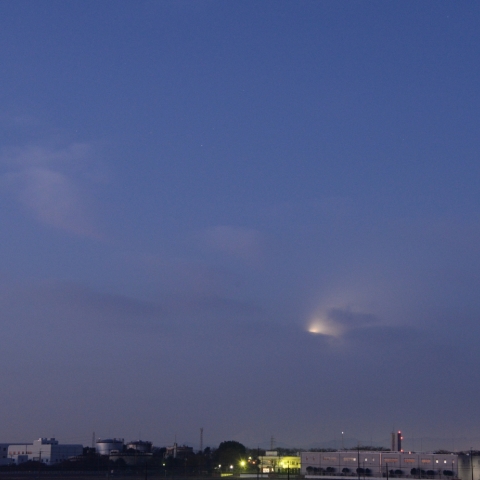雲越しのイプシロン3号機