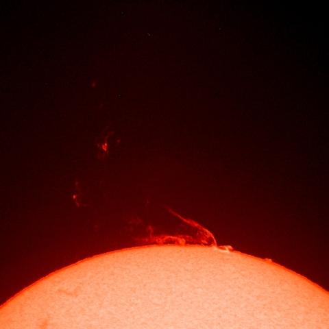 夕刻の巨大プロミネンス ２