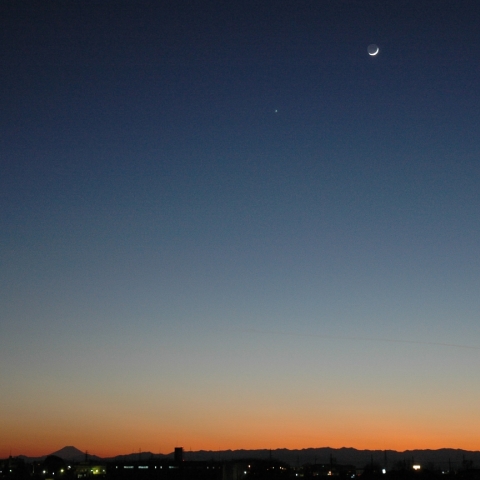 月と金星の接近