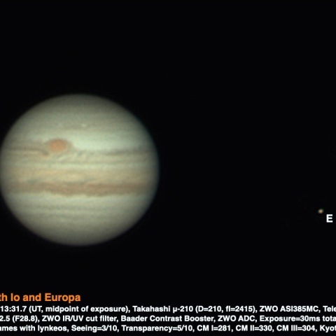 木星とイオ、エウロパ