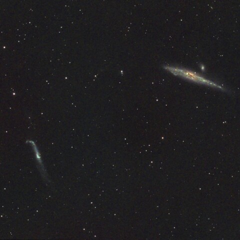 NGC4631クジラ銀河とNGC4656ホッケースティック銀河