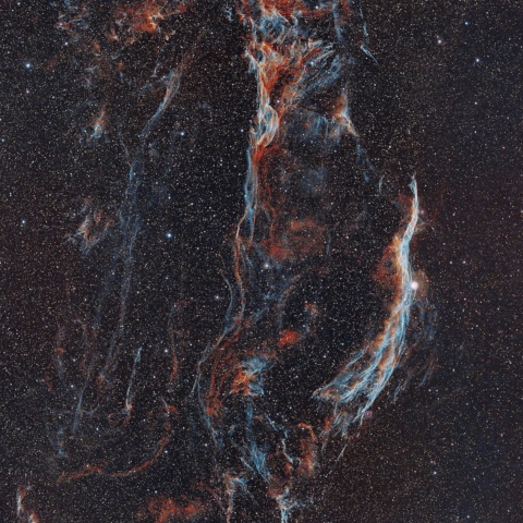 NGC6960網状星雲、フレミングの三角