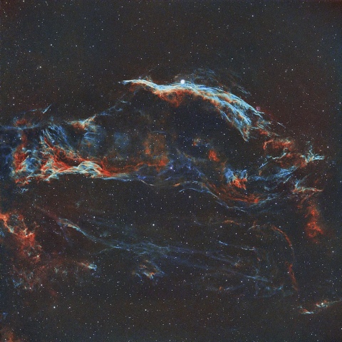 NGC6960 網状星雲　フレミングの三角